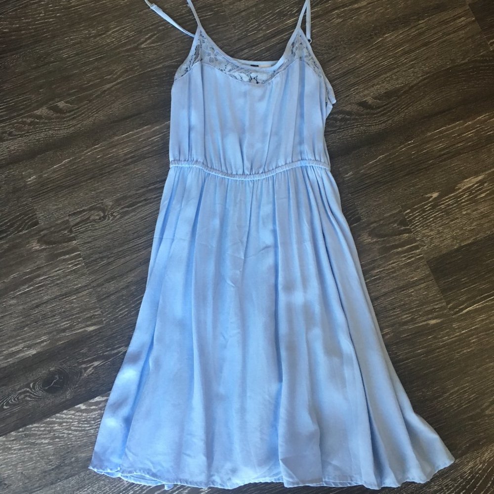 Short blue women's dress